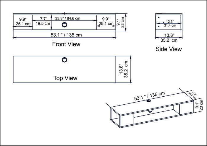 Hanah Home Soporte para TV Peti - Nogal